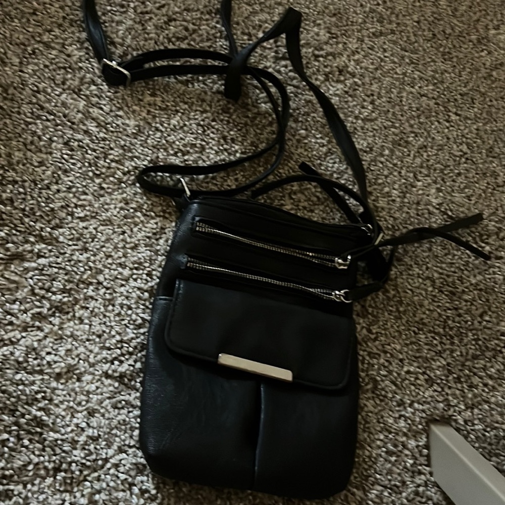 Mini black and silver purse